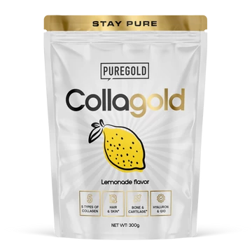 CollaGold Marha és Hal kollagén italpor hialuronsavval - Lemonade - 300g - PureGold - 