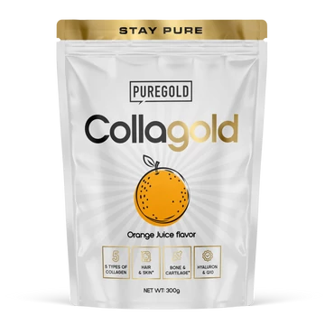 CollaGold Marha és Hal kollagén italpor hialuronsavval - Orange Juice - 300g - PureGold - 