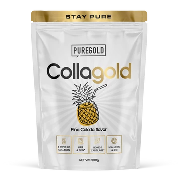 CollaGold Marha és Hal kollagén italpor hialuronsavval - Pina Colada - 300g - PureGold - 